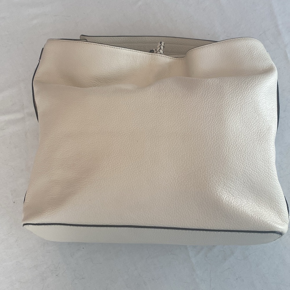 REBECCA MINKOFF Cream Ivory Leather Hobo Shoulder Bag EUC - Picture 6 of 15